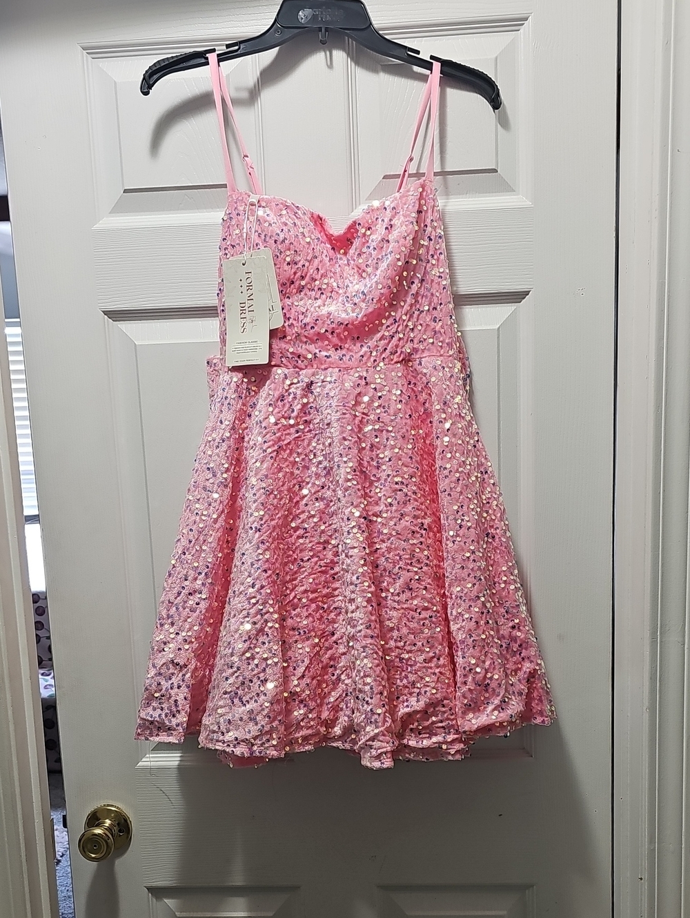 Pink Sequin Party Dress